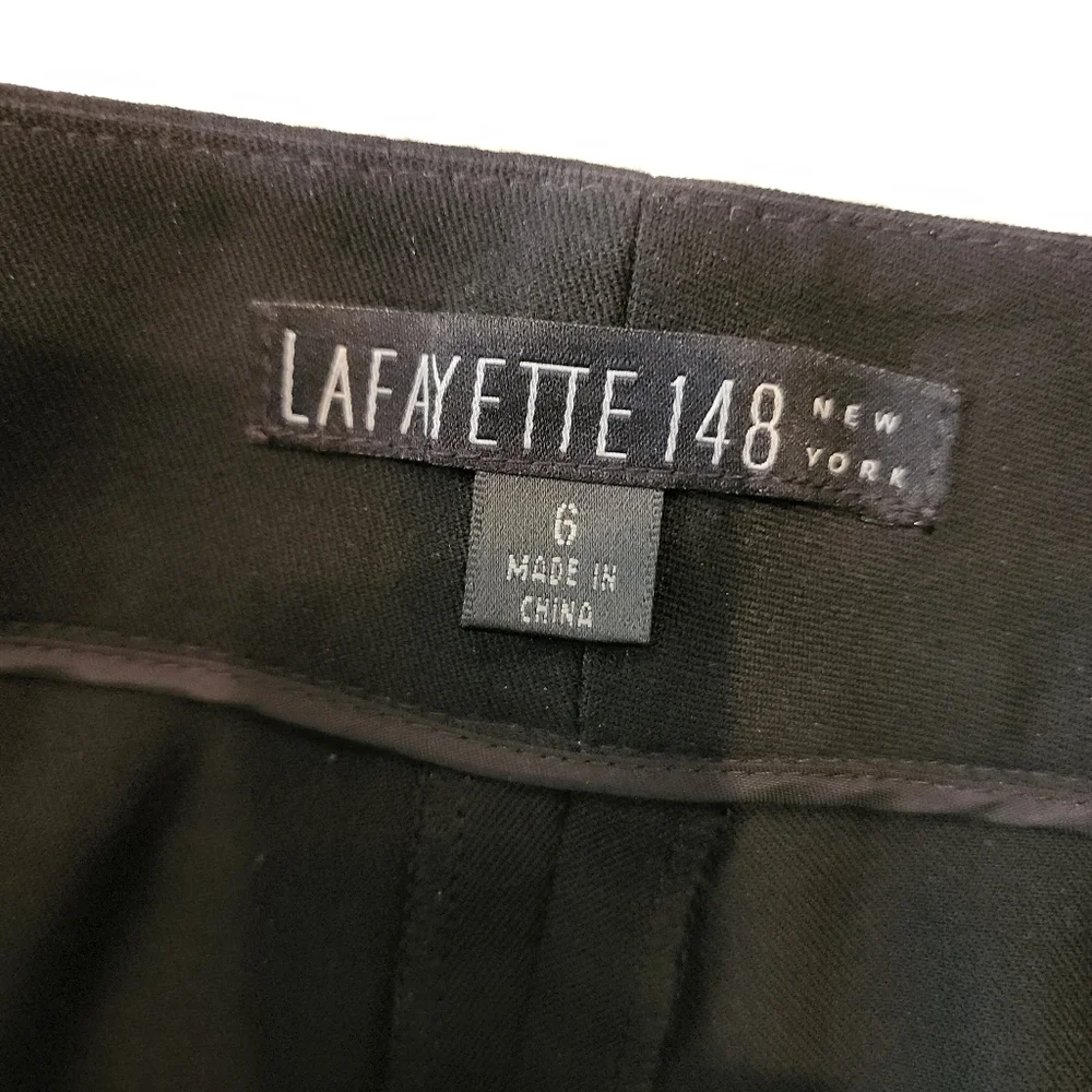 Lafayette 148 Wool‎ Black Trouser Pants Size 6